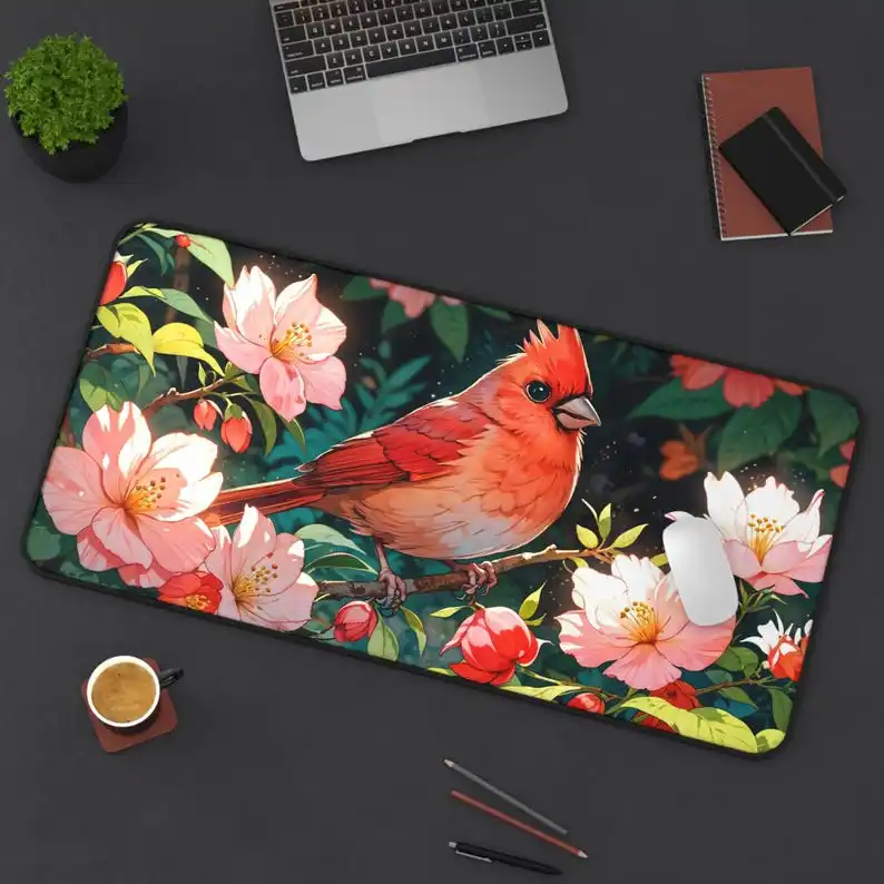 

Cardinal Bird Deskmat,non-slip and Waterproof Gaming Mousepad,office and Gaming Desk Decoration Mat,the Perfect Gift for Friends