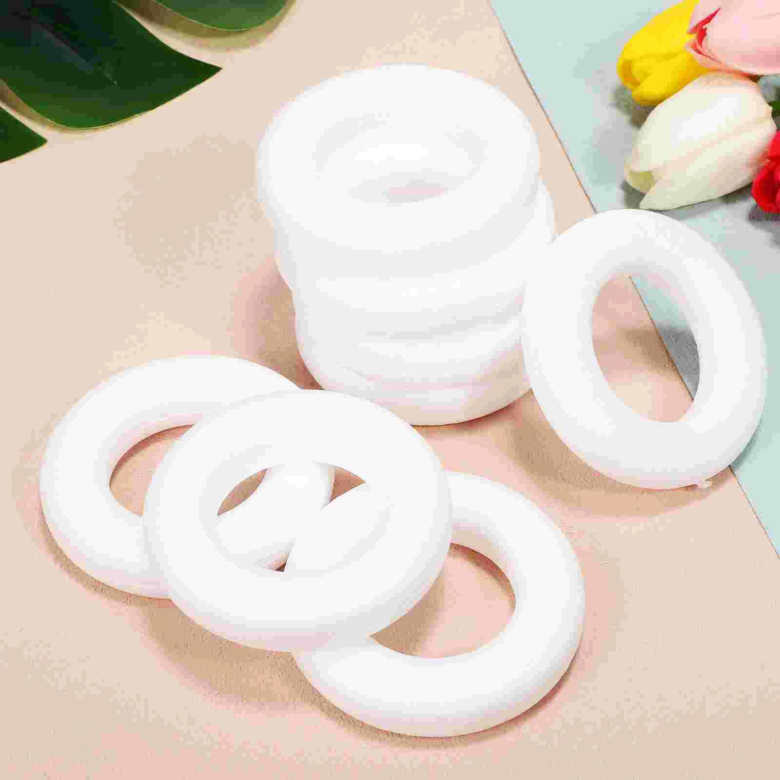 30 Pcs Outdoor Decorations Round Circle Rings Floral Foam Garland Circles For Crafts Mini Wreath Form