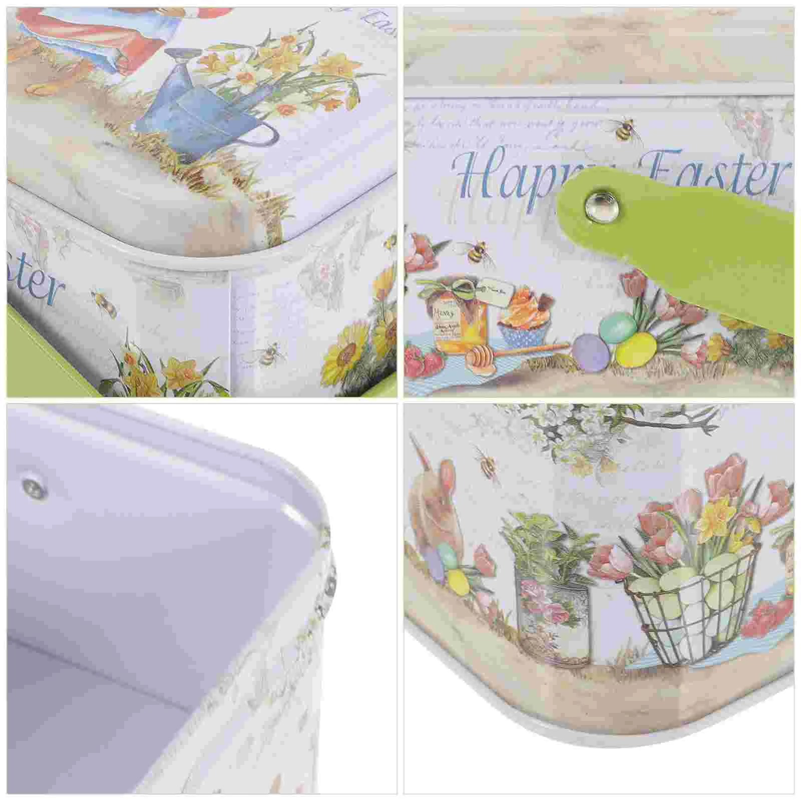 Kids Snack Container Easter Tote Cookie Jars Rabbit Child Food Containers with Lids The Gift