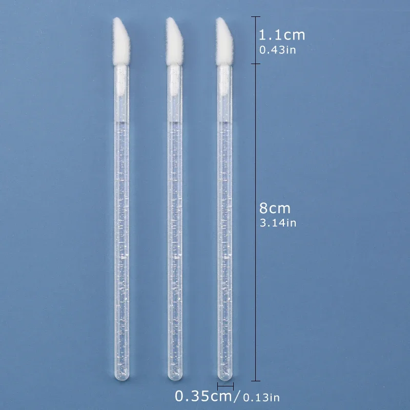 50 قطعة فرشاة الرموش الكريستالية الفردية لاش إزالة تنظيف ماسكارا قضيب ماكياج فرش رمش تمديد أداة ماكياج