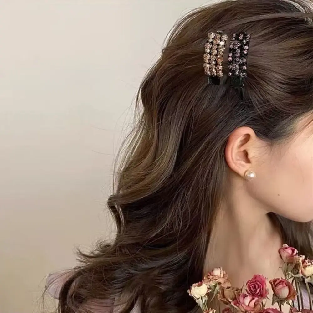 

Rhinestones Colorful Rhinestones Hairpin Shiny Blingbling Zircon Hairpin Korean Style Duckbill Clip Cute Hair Clip Girls