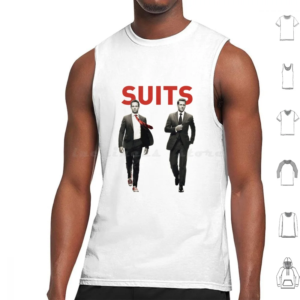 The Tuxedo Tank Tops Print Cotton Tuxedo Suit Tvseries Tvshow Black Suits Mike Ross Harvey Specter Cinema Minimal Movie