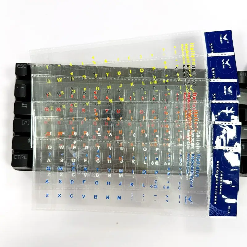 Transparent German Keyboard Stickers Peel Off Leave Letter Waterproof Decal for Notebook