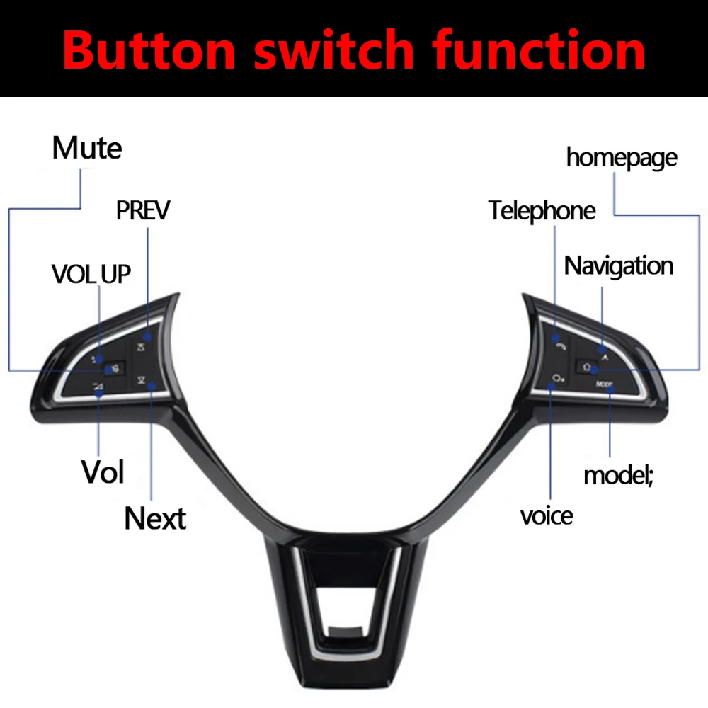 Car Styling For Skoda Superb Yeti Rapid Octavia Volume Phone Audio Switch Multifunction Steering Wheel Control Button Switch