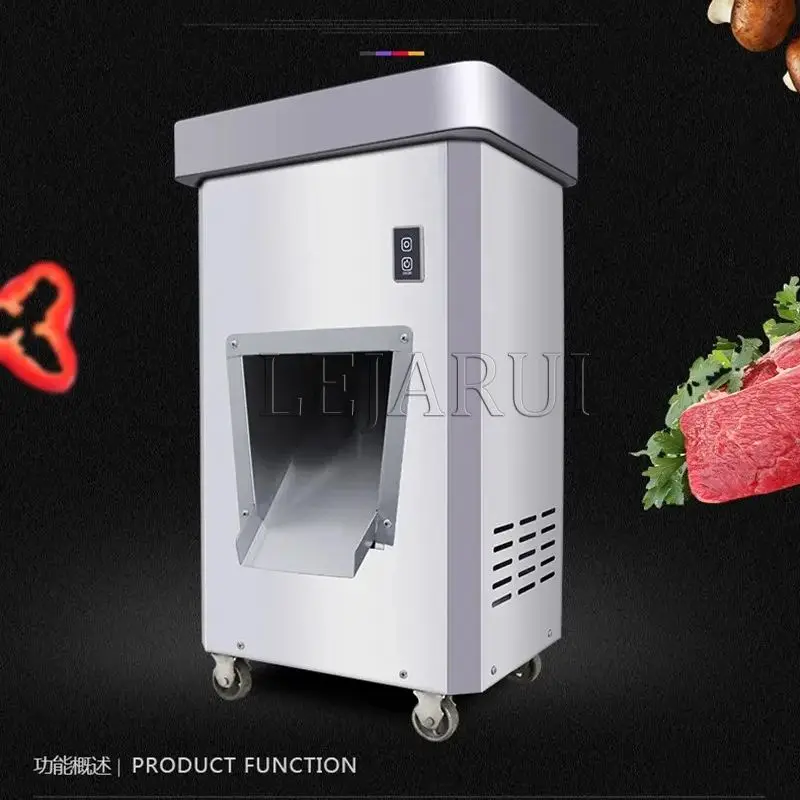 300Kg/H Electric Meat Slicer Stainless Steel 3Mm Blades Meat Cutter Grinder Machine Auto Kitchen Home Appliance Commercial