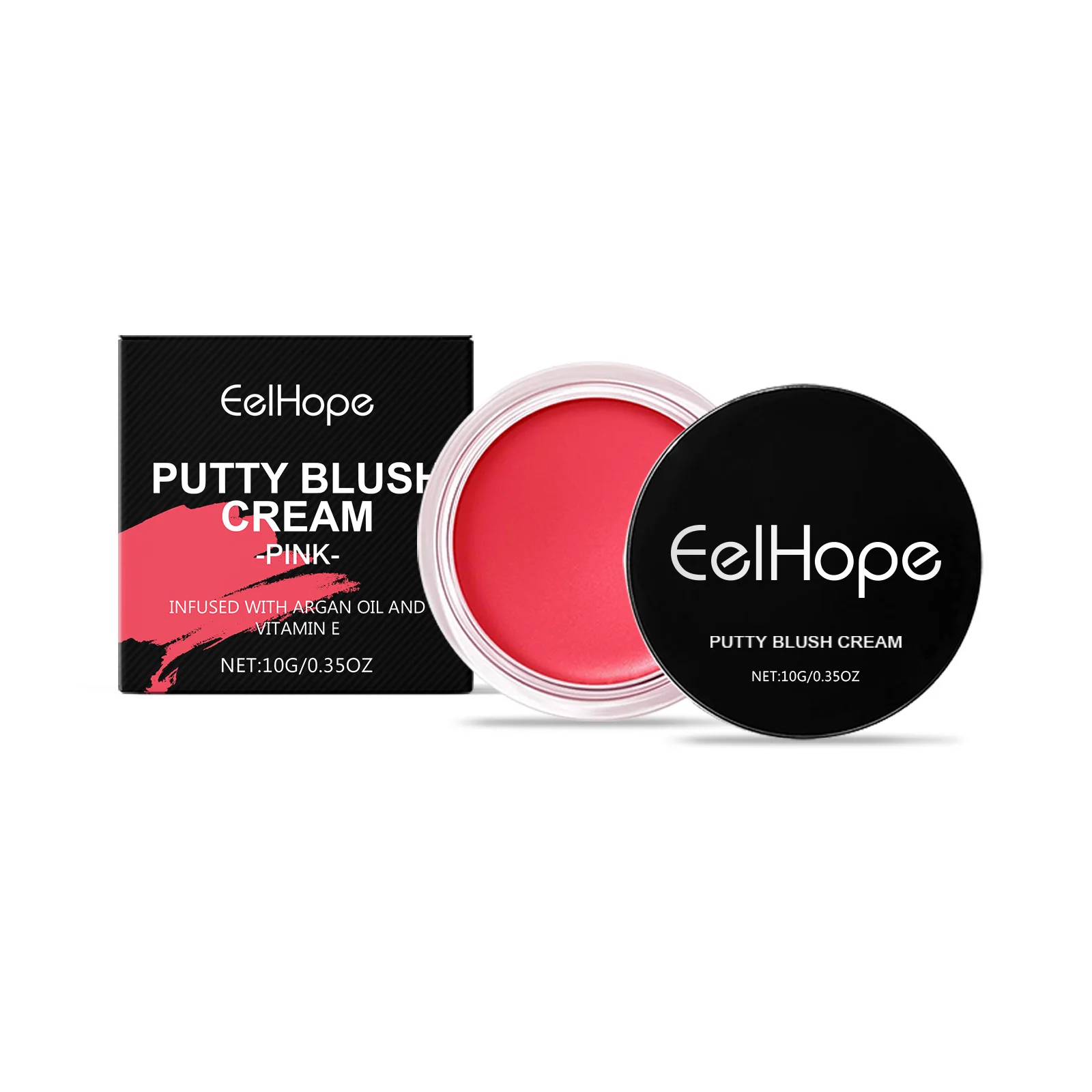 

Eelhope Pink Blush Clay Natural Delicate Light And Red Color Development Makeup LongLasting Monochrome Matte Blush 2pcs