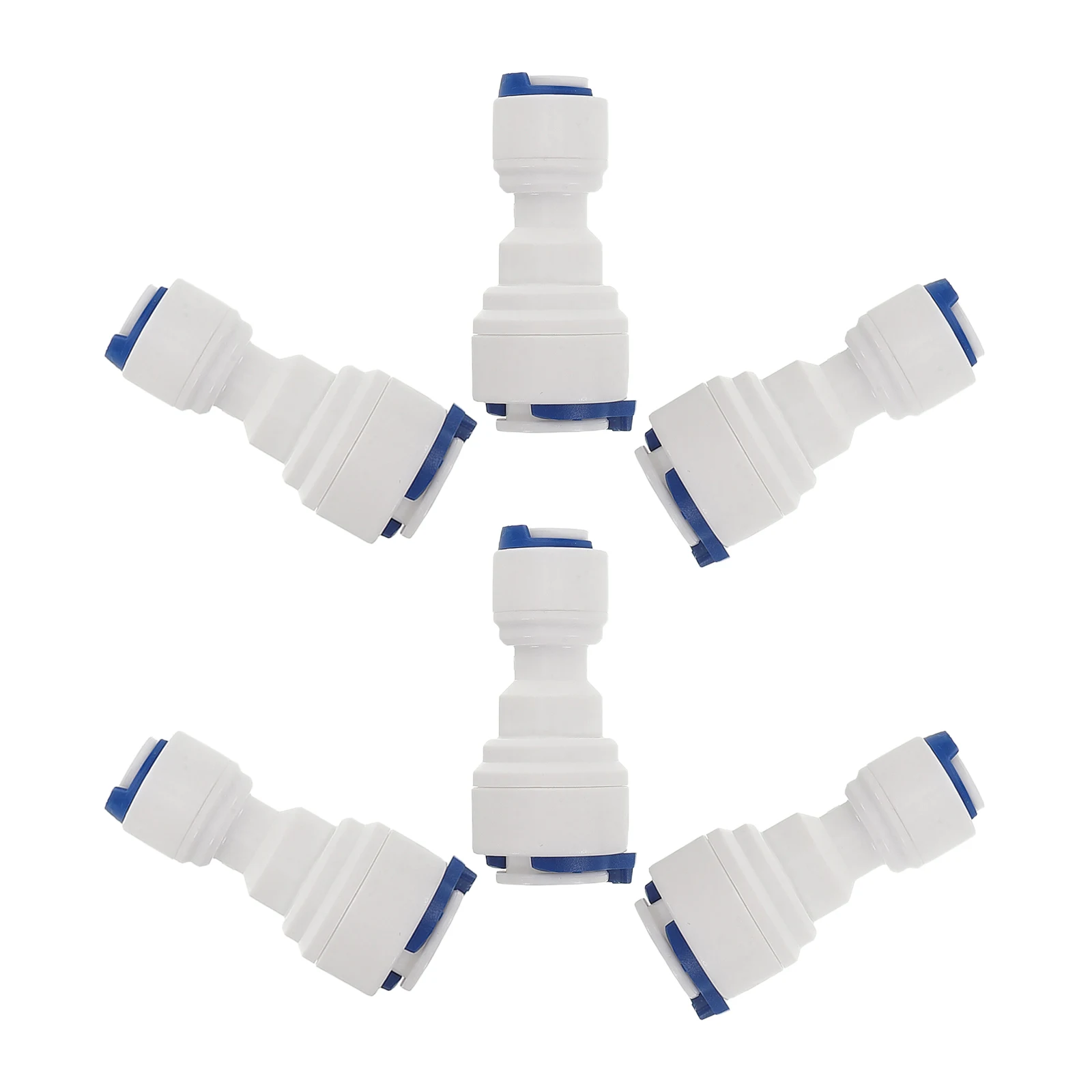 

6pcs Quick Connect Water Tube Fittings 1/4" To 3/8" Push To Connect Plastic Adapters For Garden Irrigation System Pvc Pipe