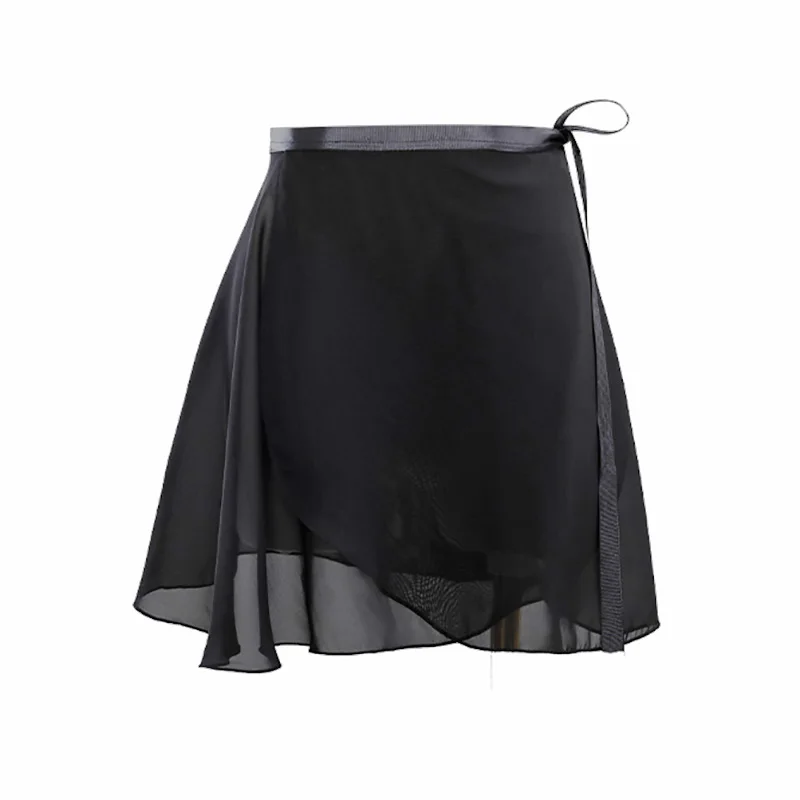 Saias de dança chiffon para mulheres, collant com renda para adultos, saias para meninas, prática de balé, minissaias dançantes, tutu