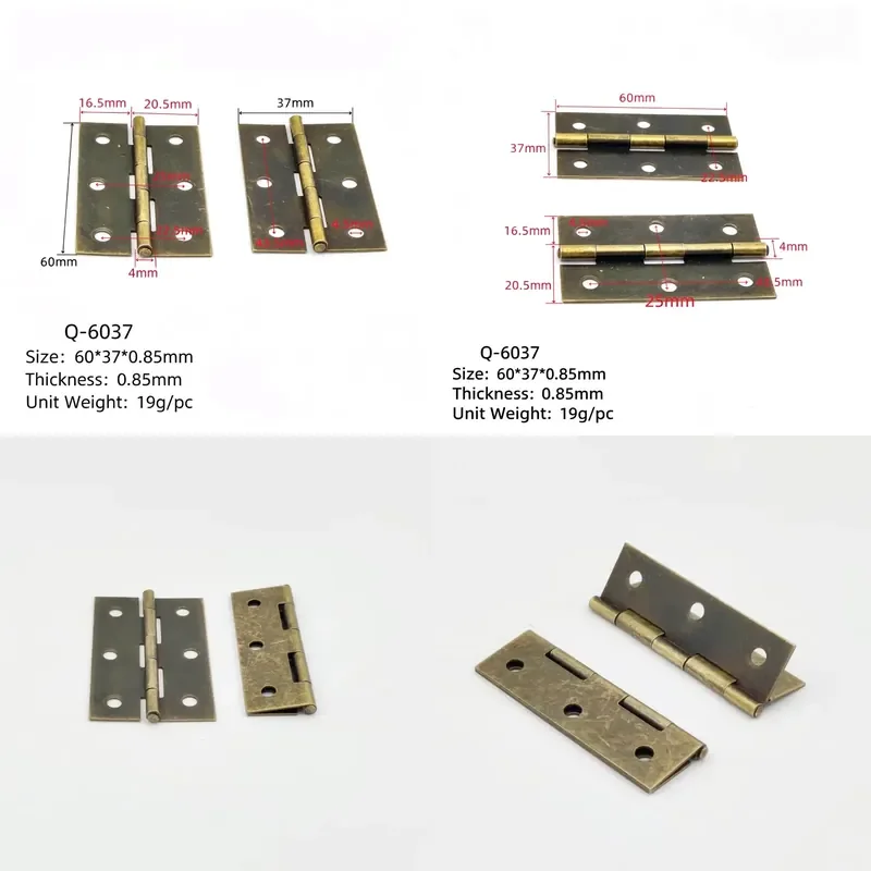3 Inch Retro Flat Hinge Hardware for European Furniture Cabinets Solid Wood Doors Factory Wholesale