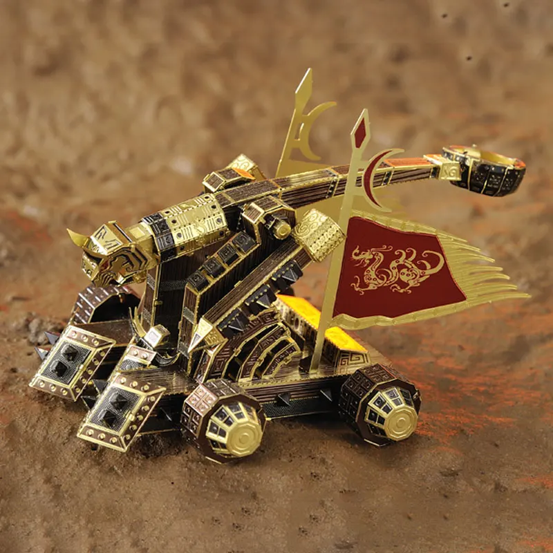 Microworld 3D Metal Styling Puzzle Game Catapult Chariot Model Kits Laser Cutting DIY Assemble Jigsaw Toys For Teen Adults Kids