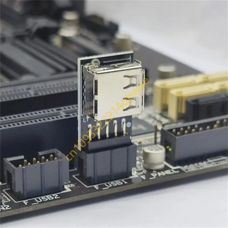 Interne USB -Hub -Expansion 9 Pin Motherboard zu USB 2.0 -Adapter für den drahtlosen Mausempfänger