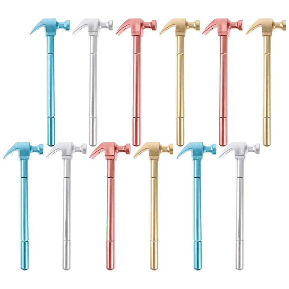 12Pcs Hammer Shaped Gel Ink Pens Medium Point Smooth Writing Comfortable Hold School Office Bulk Pens Gel Ink Pen