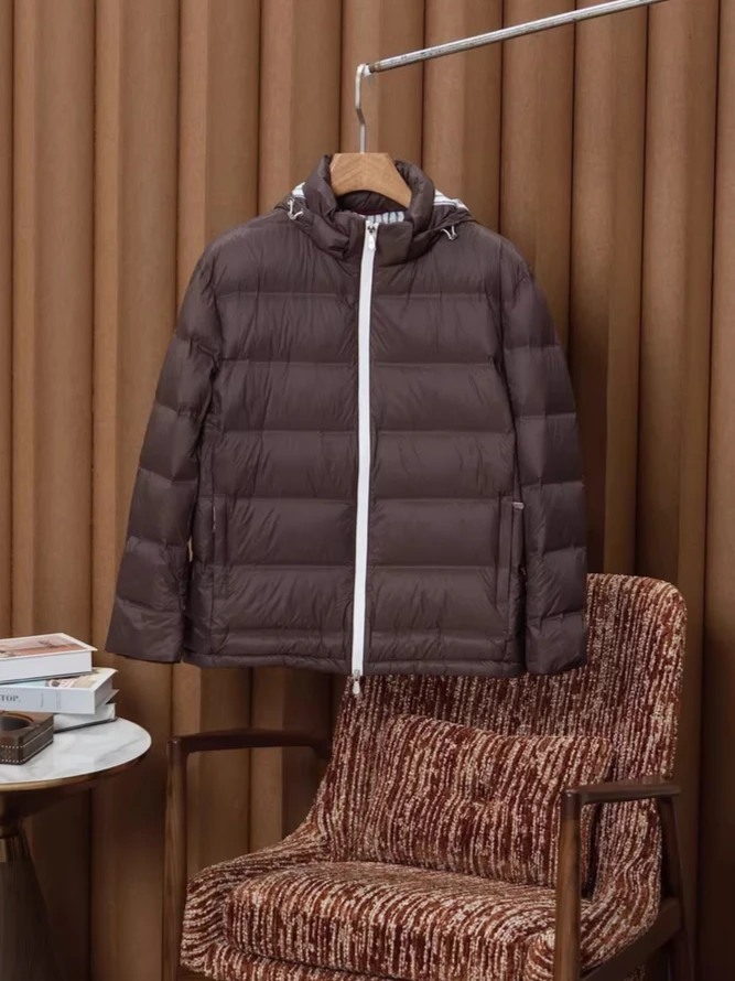 เสื้อแจ็คเก็ตขนห่านแบบมีฮู้ด BC Italian Old Money