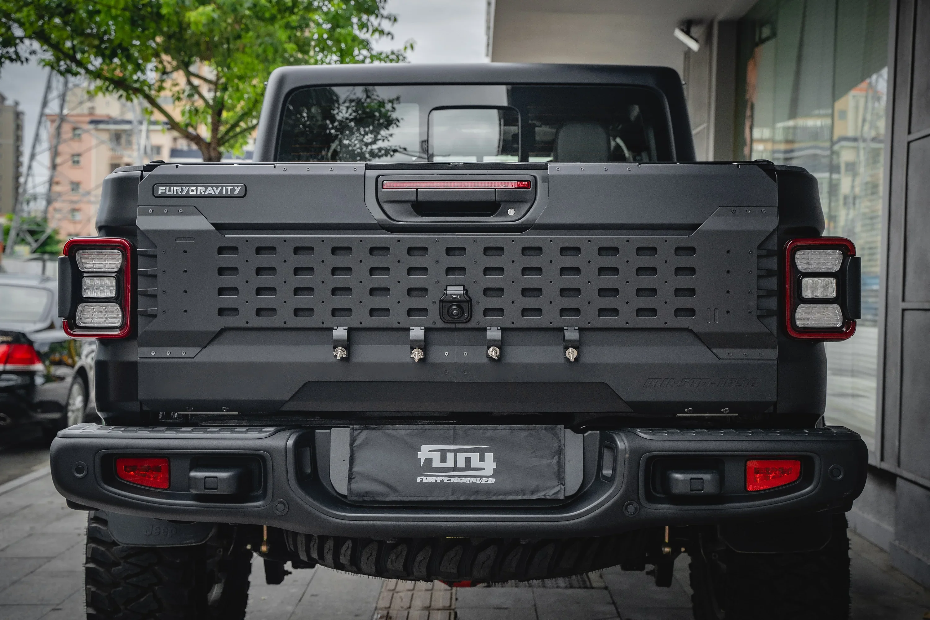 FURY 2020+ accessories Offroad Aluminum MULTIFUNCTIONAL TAILGATE EXPANSION PANEL for Jeep Gladiator JT