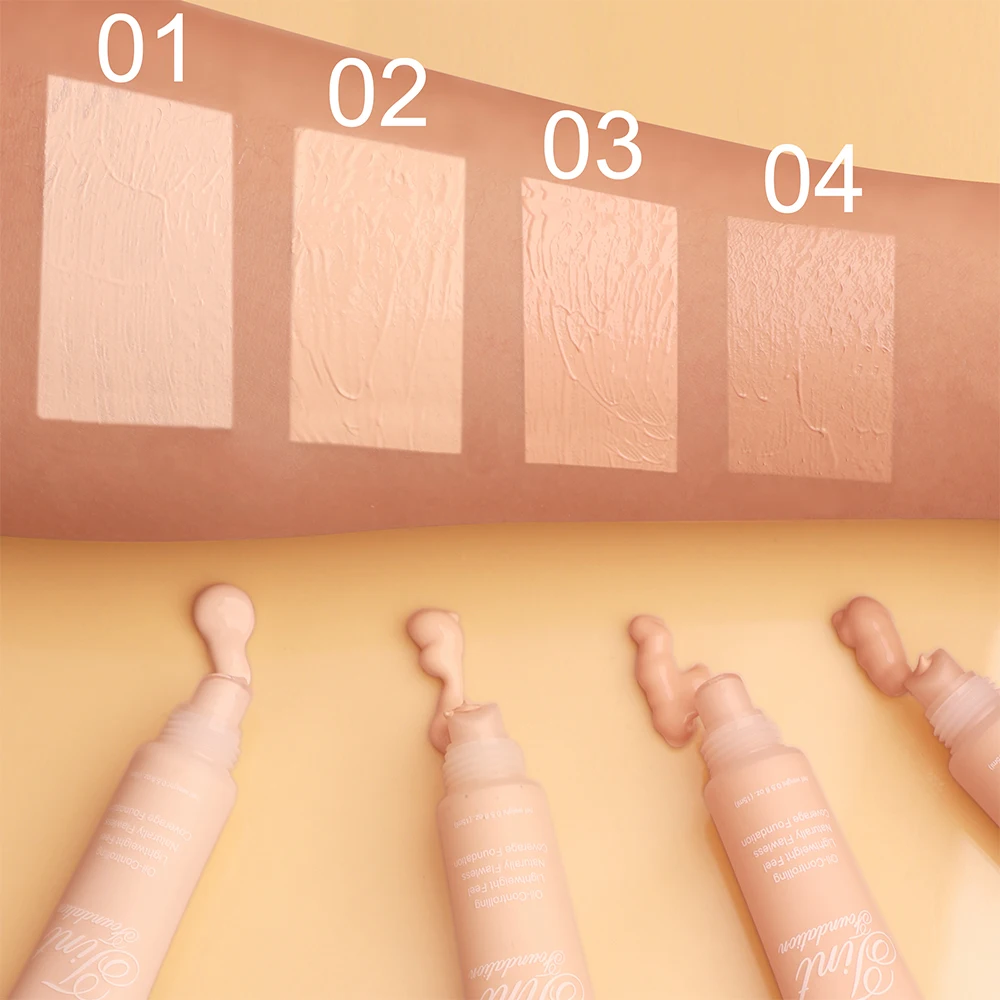 CmaaDU 4 色ナチュラルフィニッシュファンデーションコンシーラーコンシーラーカバーくまにきび跡を明るく肌の色合いファンデーション