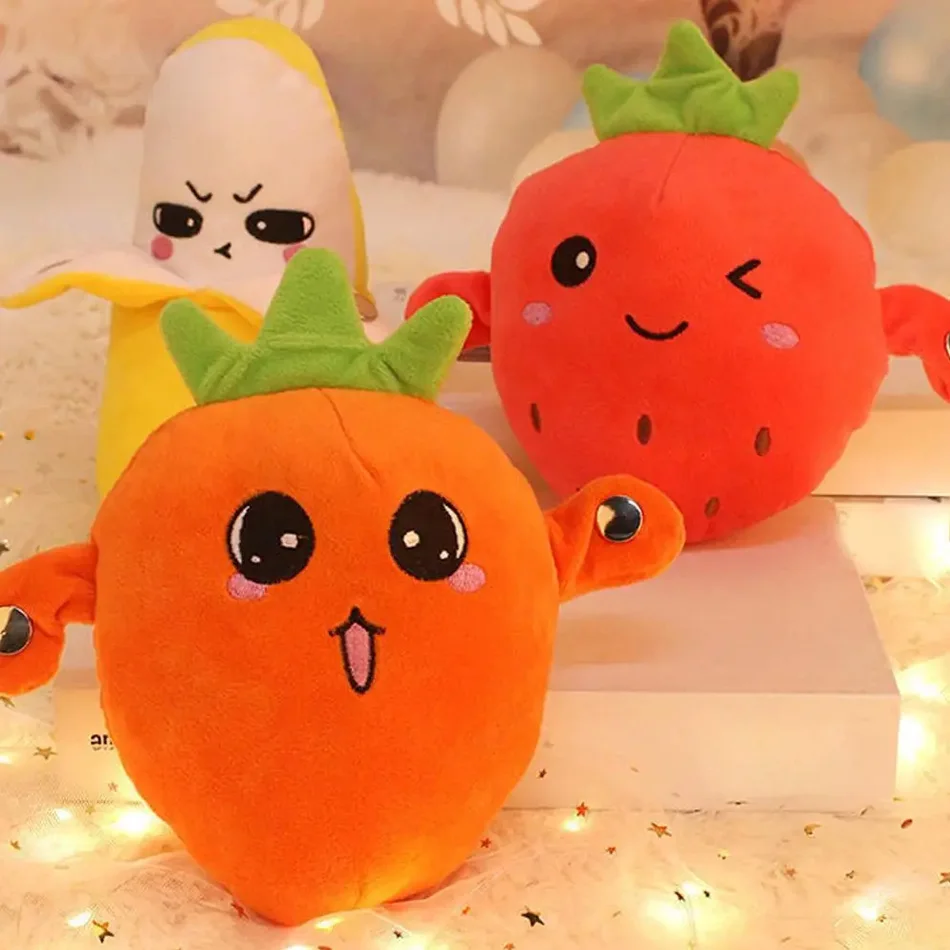 New Peculiar Music Rhythm Parent-child Interactive Plush Doll Banana Fruit Induction Toy Cultivate Music Perception Ability