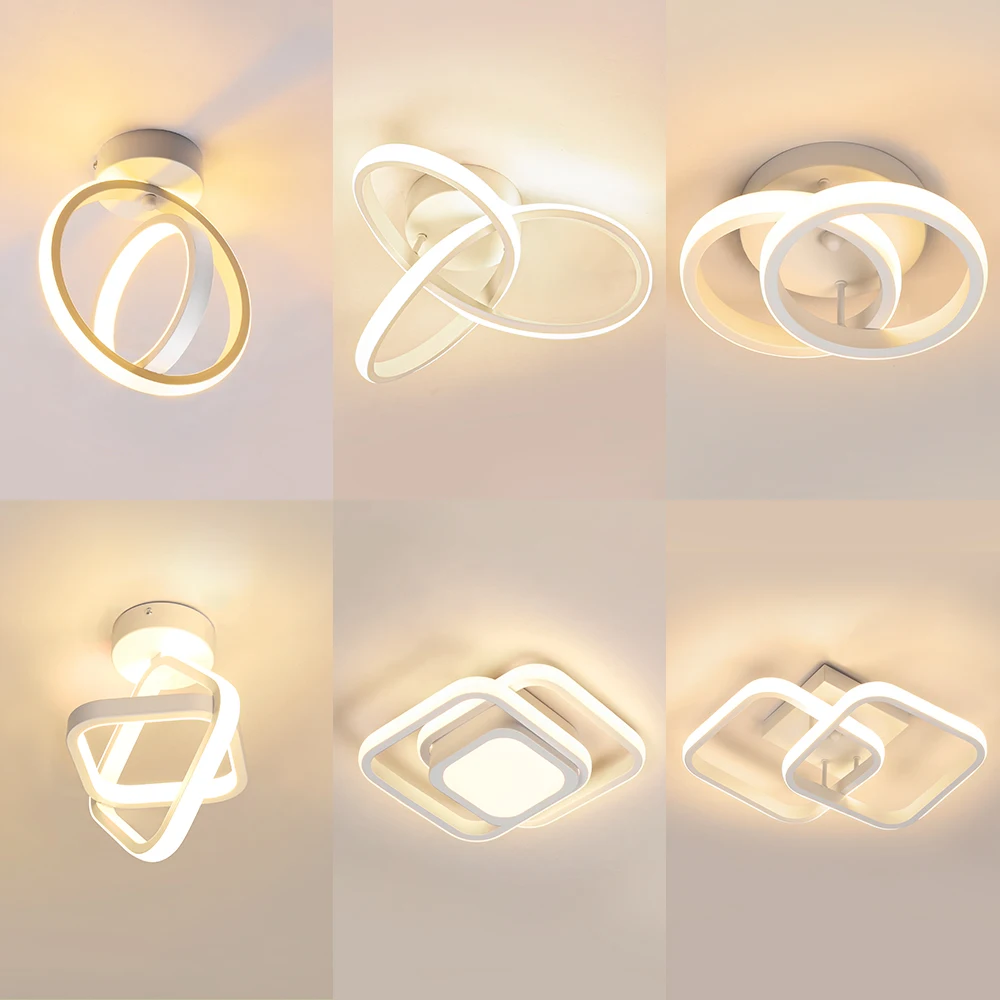 White Energy Efficient LED Ceiling Light for Indoor Home Lighting Decorative Aisle Lamp for Living Room Bedroom Balcony Study