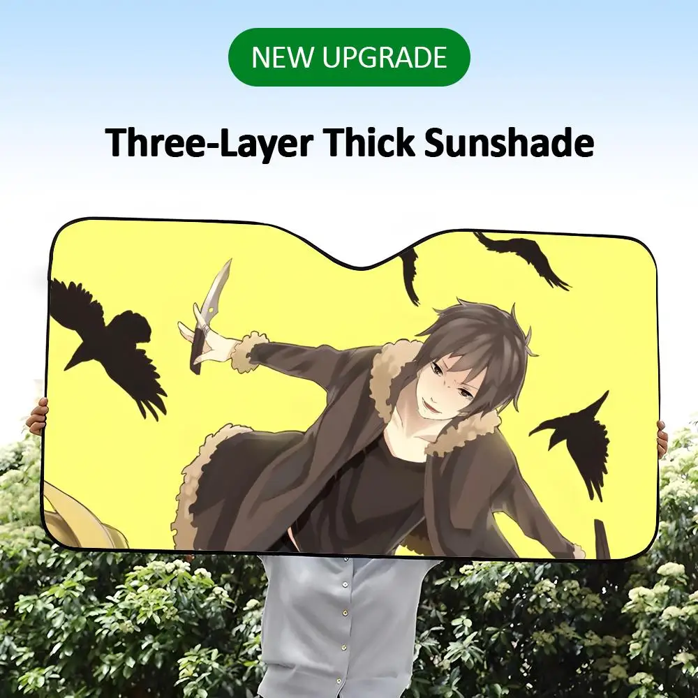 

Colorful Urban Chaotic D-DuRaRaRa Sun Visor Daily Car Sun Visor Aluminum Foil Heat Insulation UV Protection