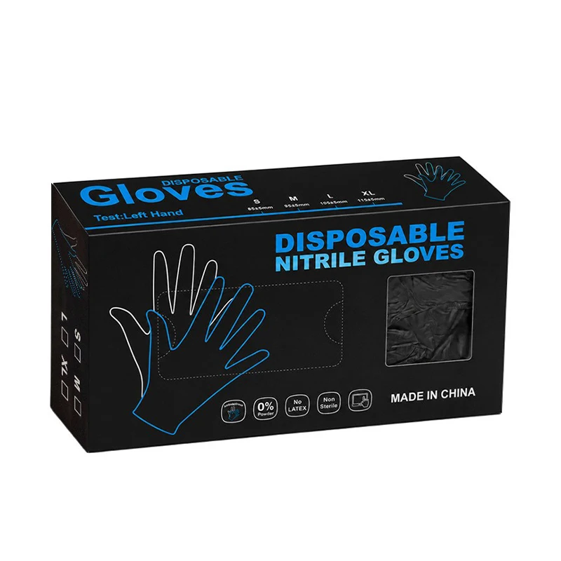 50Pcs Thicken Nitrile Disposable Gloves Latex Free Flexible Protective Hand Gloves for Cooking Kitchen Cleaning Gardening Tools
