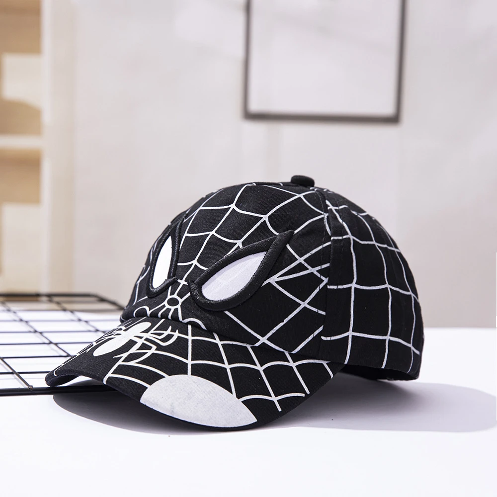 Spiderman Baseball Cap 2-8 Year Kids Hip Hop Street Snapback Cartoon Children Travel Sun Hat Spider Man Accessories Holiday Gift