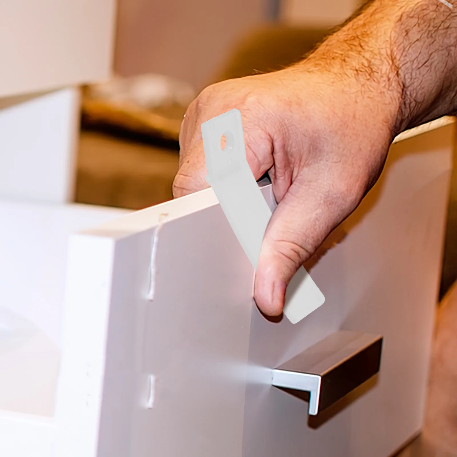 40-set doorzichtige plastic antislip rechthoek voor meubelbodemreparatietool Gemakkelijk te installeren stopt voor dressoir Plastic ladestoppers