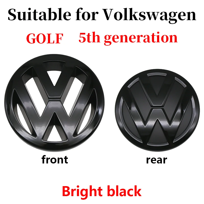 1/2 Stuks Originele Auto Vervangende Voorgrill Badge Kofferbakklep Achterklep Embleem Logo Decor Accessoire Voor GOLF 5 3D Premium Pro Plus