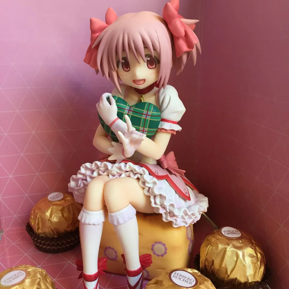 14CM 애니메이션 마법소녀 마도카 마기카 카나메 마도카 캐릭터 모델 피규어 책상 장식품 앉아있는 장난감 컬렉션 오타쿠 선물