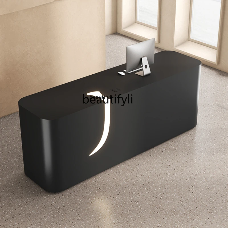 Company front desk reception desk store checkout page counter light luxury collection counter bar