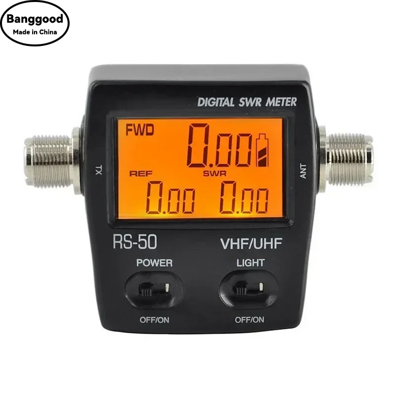 NISSEI RS50 цифровой счетчик мощности КСВ 125-525 МГц UHF VHF женский светодиодный экран антенна счетчик тестирования радиокоммуникаций
