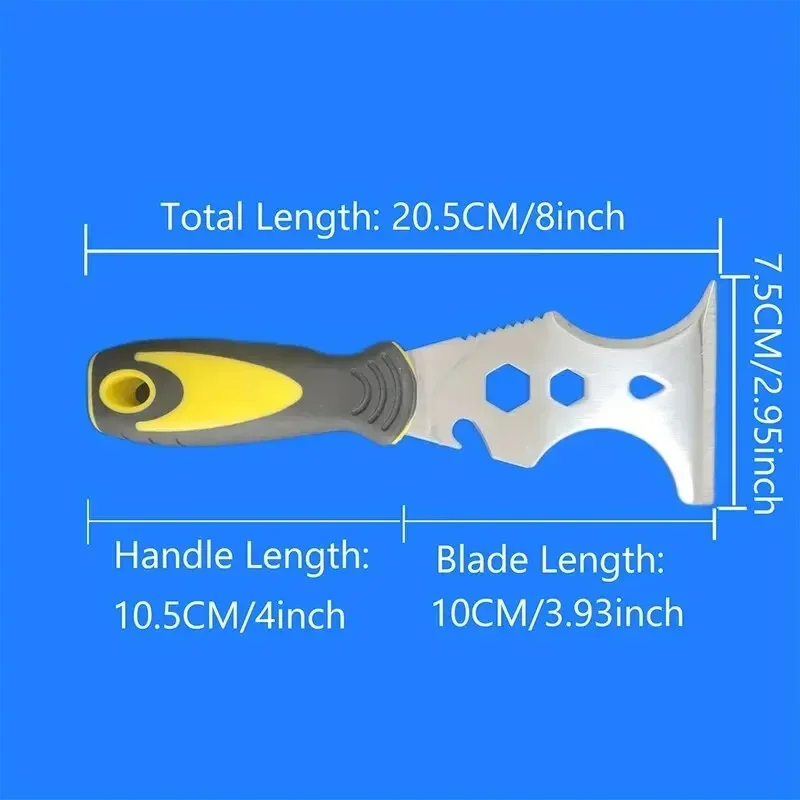 Stainless Steel Multi Function Putty Knife 15 In 1 Paint Scraper Construction Tool For Wallpaper Removal Can Opener Home DIY