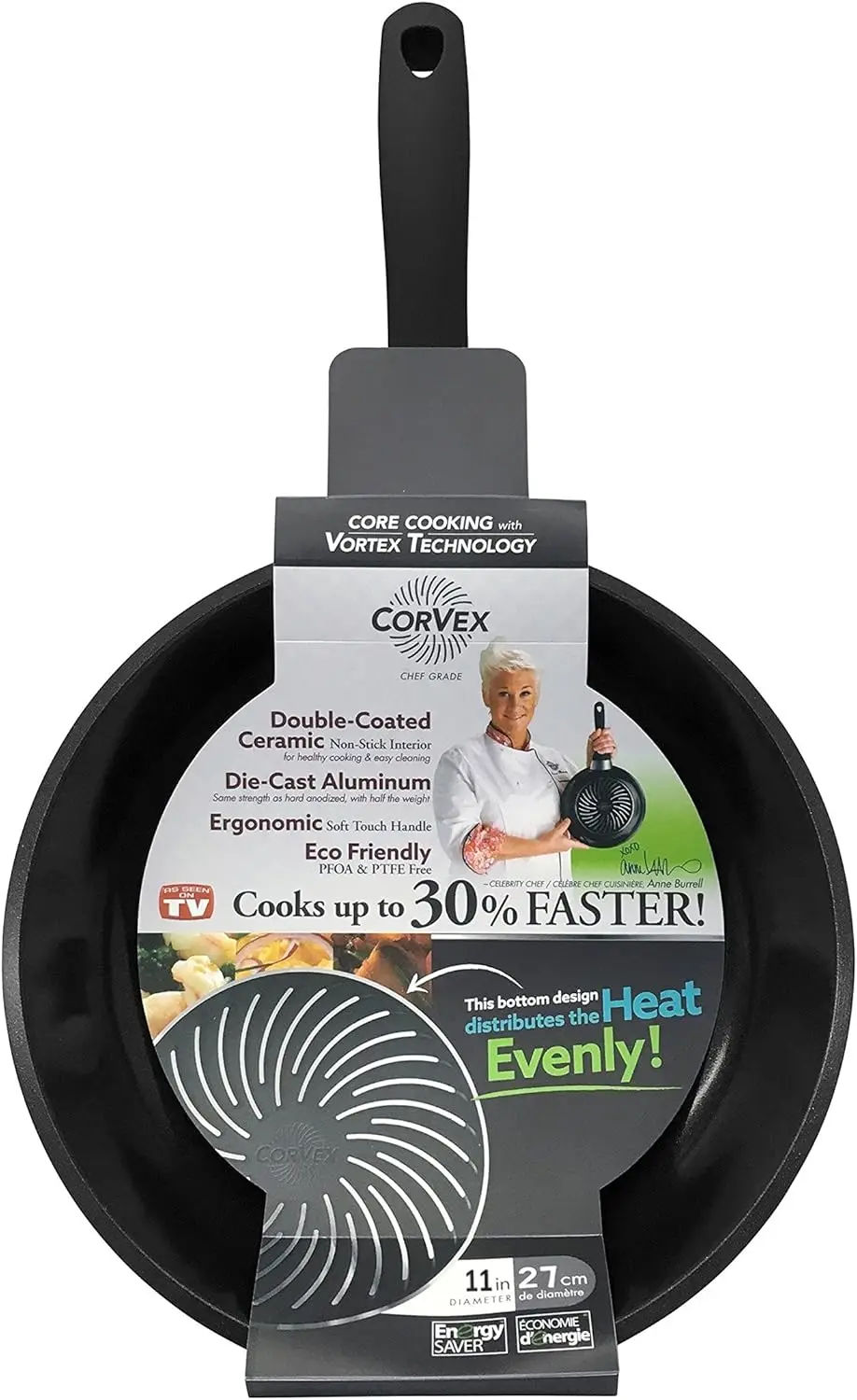 طقم أواني ومقلاة سيراميك غير لاصقة مكون من 6 قطع