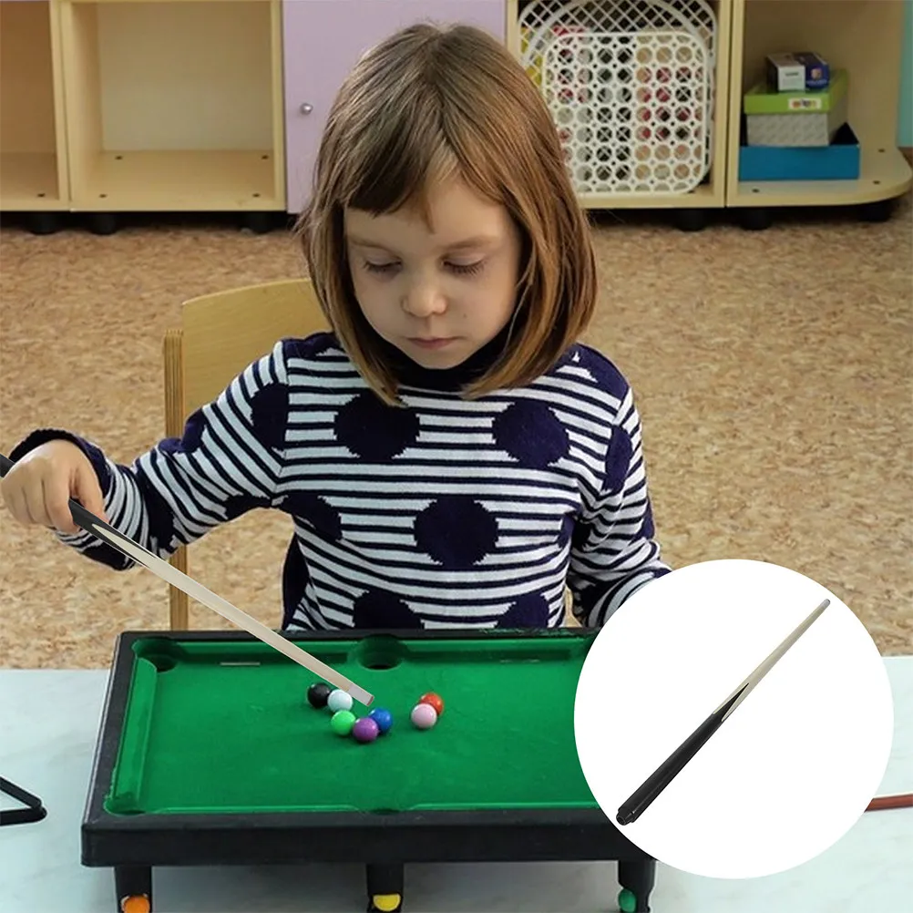 

4Pcs Kids Pool Cue Mini Short Cue Stick Wooden Billiard Rod Detachable Portable for Children Practice Pool Table Stick