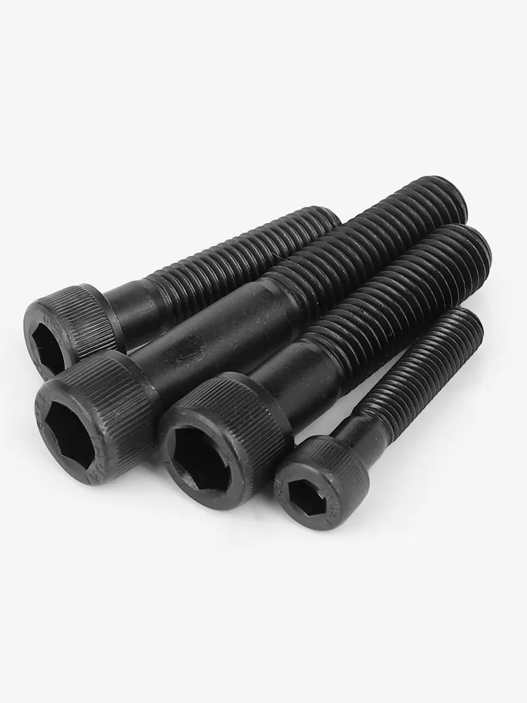 

M10M12M14M16M18M20M22M24 Black Grade 12.9 Steel Lengthened Hexagon Hex Socket Cap Head Screw DIN912 Partial thread Allen Bolt
