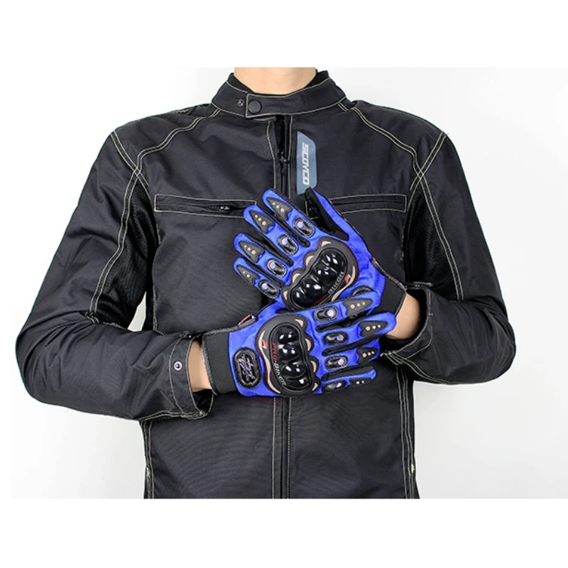 

Motorcycle Gloves Men Breathable Motorcycle Full Finger Guantes Motocross Motorbike Breath Mesh Touch Screen Racing Glove