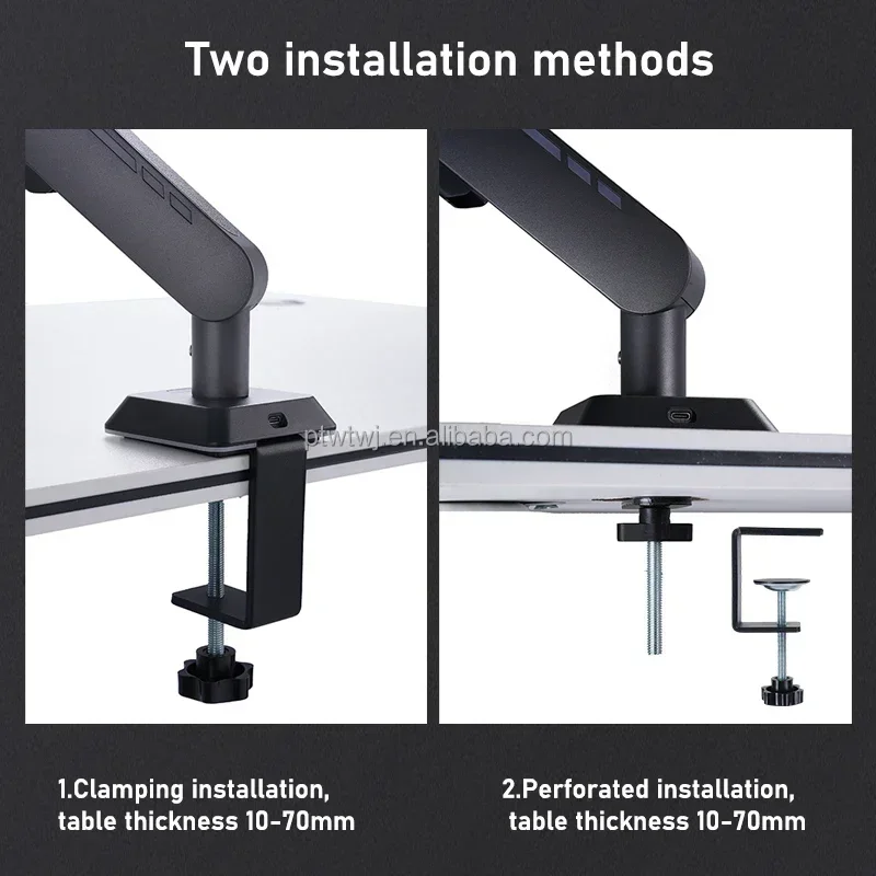 

In stock Plastic Coated Iron Design RGB Mechanical Monitor Stand Optimal Workspace Comfort And Convenience Monitor Arm Stand