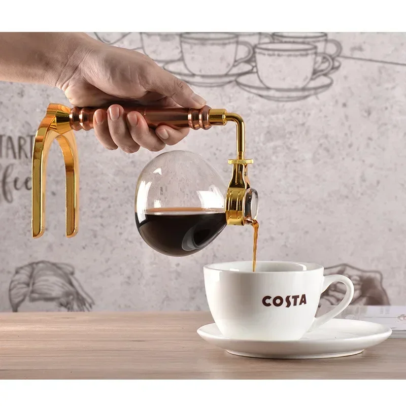 New Home Style Siphon coffee maker Tea Siphon pot vacuum coffeemaker glass type coffee machine filter 3cup 5cup