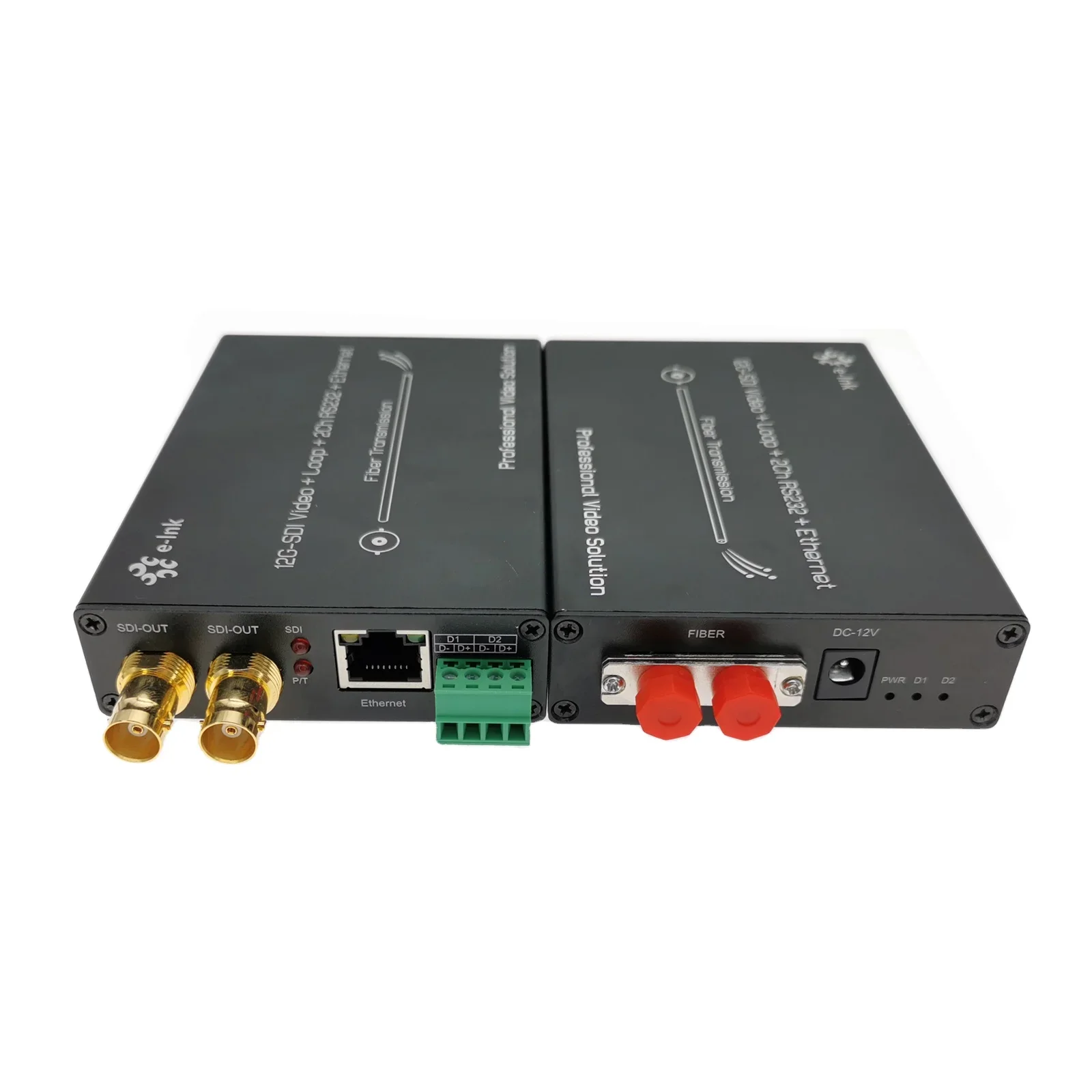 

12G SDI оптоволоконный конвертер с Gigabit Ethernet и 2-канальным RS485, 12G SDI видео-экстендер по оптоволокну, включая передатчик и приемник