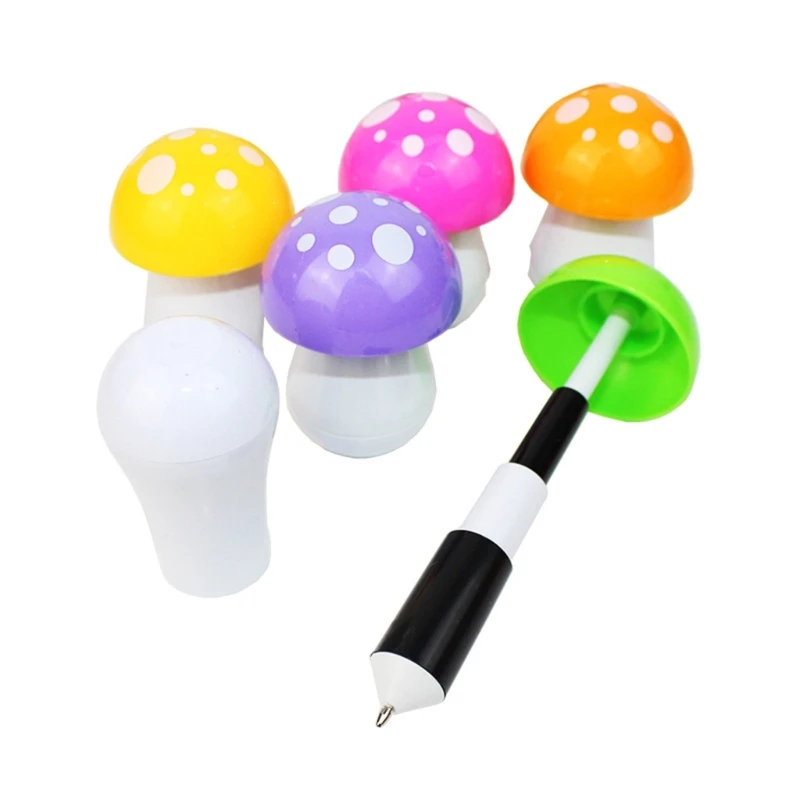 

6PCS Telescopic Mushroom Ballpoint Pen Funny Writing Pen for Kid Boy Girl Student Game Reward Christmas Stocking Fillers