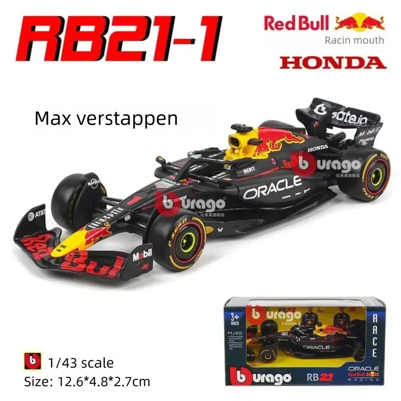 Bburago 1:43 2025 F1 Red Bull RB21 #1 Verstappen #22 Yuki Tsunoda Collectible Gifts Alloy Car Die Cast Model Toy