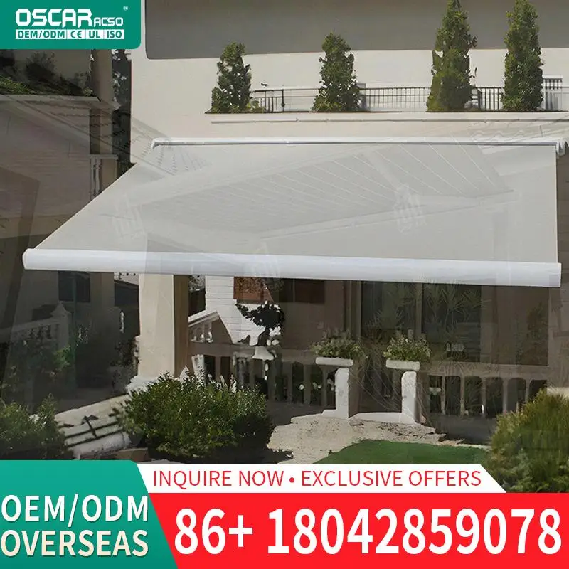 

6m Aluminum Retractable Outdoor Telescopic Canopy Manual Operation for Large Restaurants Cafes Patio Retractable Awning