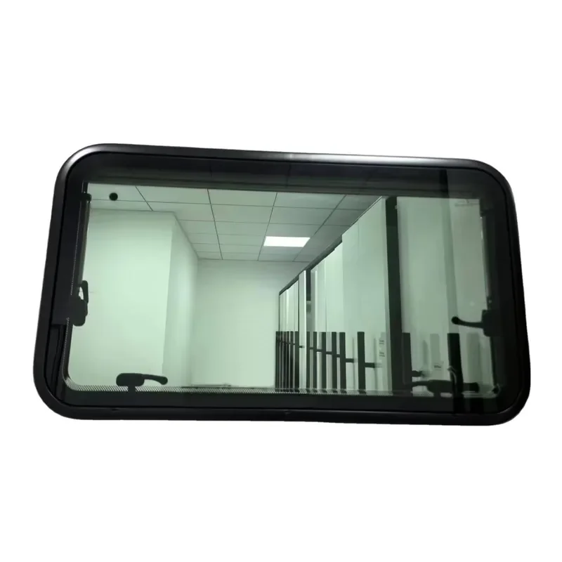 RV Sliding Window Double Glazed Acrylic Glass with Built in Blinds and Insect Screen for Camper Van Motorhome Trailer