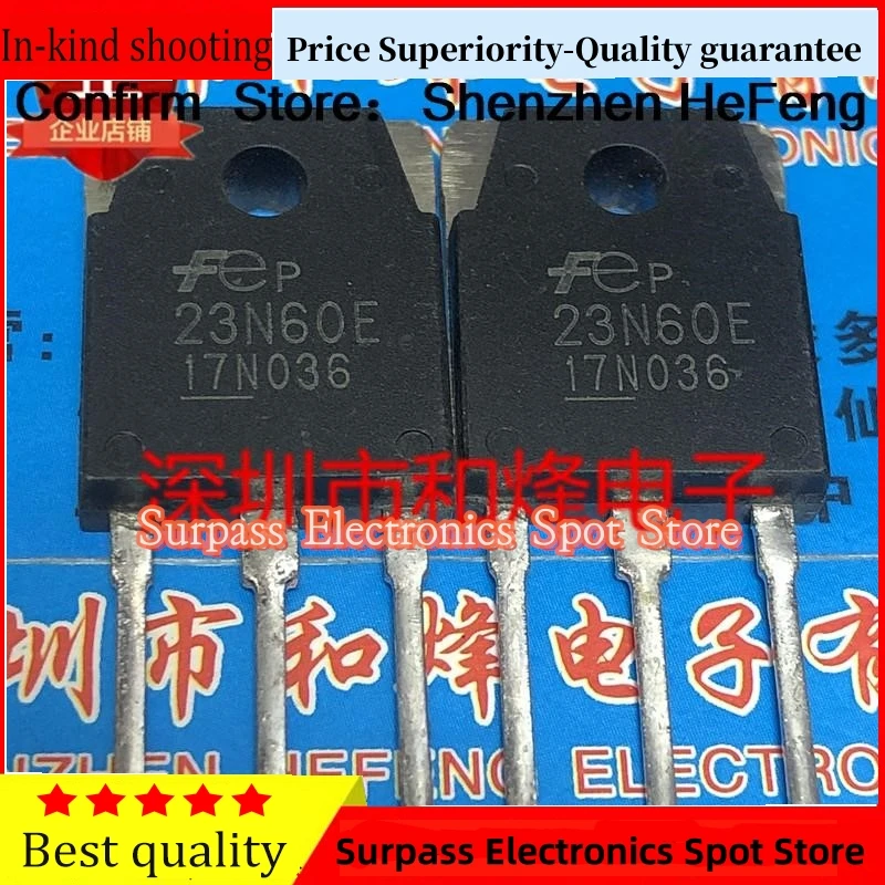 5PCS-10PCS 23N60E FMH23N60E  TO-3P 600V 23A      Best Quality Guarantee  Quick Delivery Fast Shipping