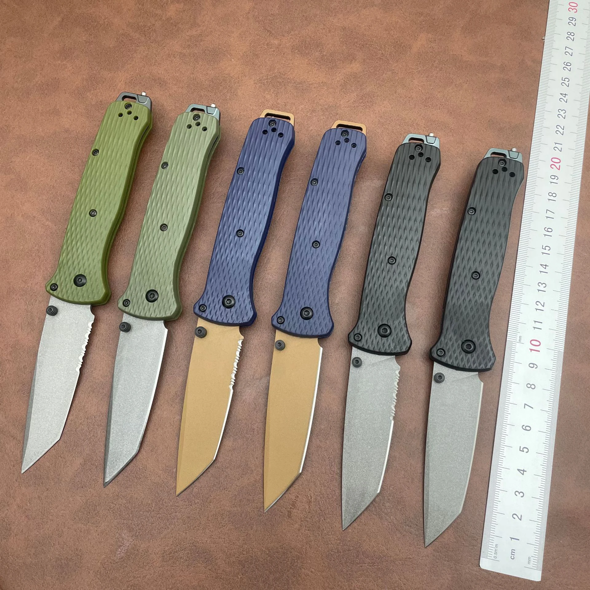 

6Models 537 Folding Knife 3.35" CPM-3V Satin Plain Blade, Nylon Fiber Handles - 537GY-1