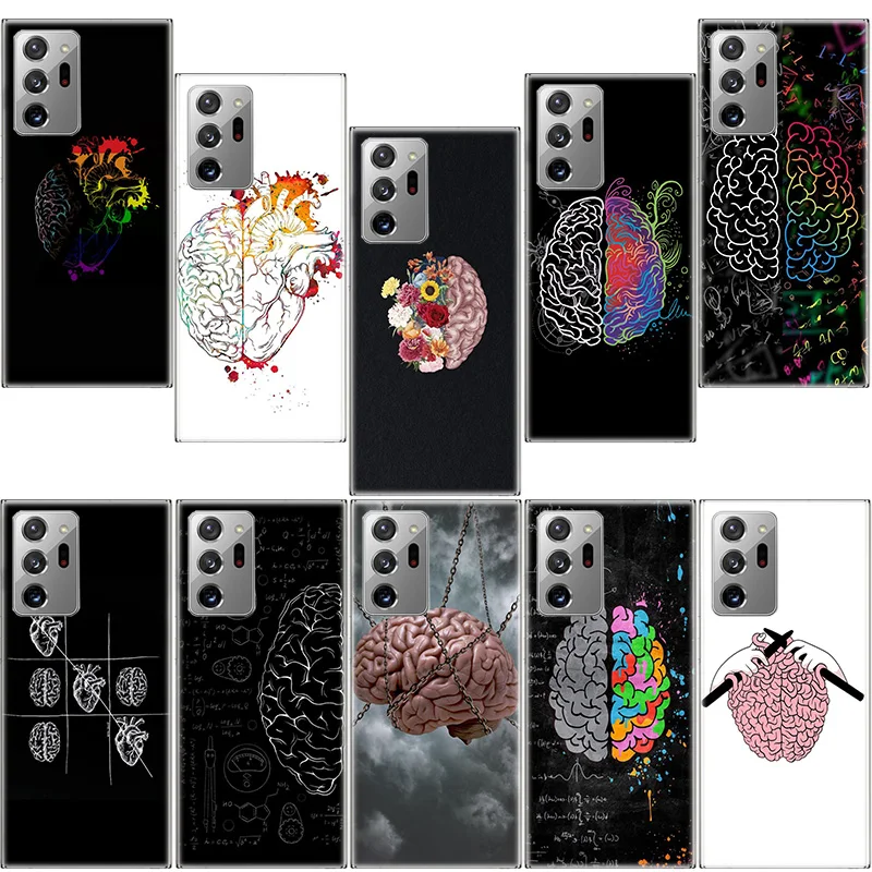 Brain Art Phone Case For Samsung A14 A24 A34 A54 A15 A25 A35 A55 J8 J6 J4 Plus A05S S10 Lite S8 S7 Edge S10E F52 F62 Cover