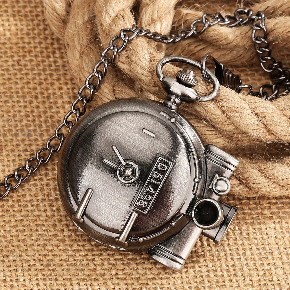 Retro Stoomtrein Model Quartz Zakhorloge Brons Ketting Hanger Quartz Klok Unisex Mode Trein Geschenken Met 38Cm/80Cm Ketting