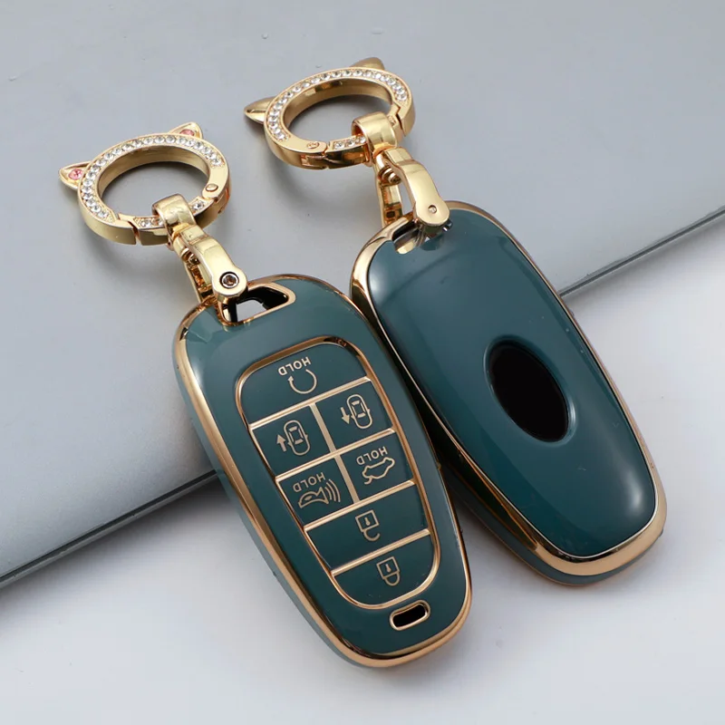 สำหรับ Hyundai Sonata Nexo DN8 Santa Fe TM Tucson NX4 Staria Ioniq Shell 2020 2021 2022 4/5/7ปุ่ม Key Fob