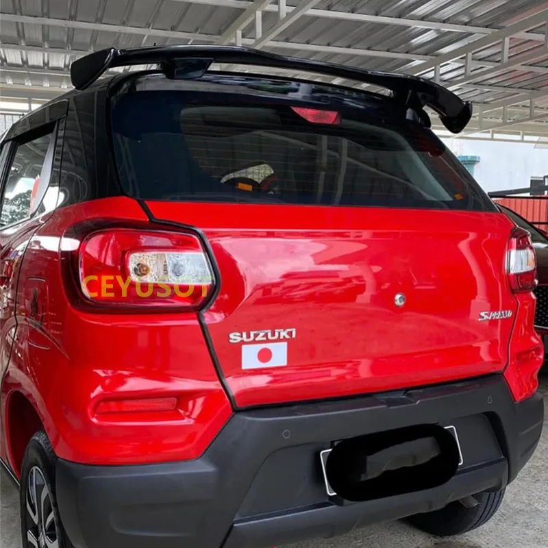لسوزوكي S-Presso SUV 2019-2025 سقف خلفي سبويلر الجناح ABS البلاستيك جذع الذيل الشفاه طقم الجسم الملحقات