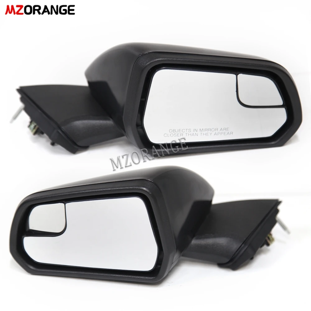 Car Door Wing Mirror for Ford Mustang 2015 2016 2017 2018 2019 2020 2021 Rear View Glass Lens assembly Black Bezel Replacement