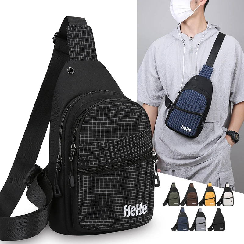 

Men's Chest Bag Trendy Men's Crossbody Bag with Multi-layer Storage Space Sports Chest Bag Suitable for Commuting Hiking Cycling