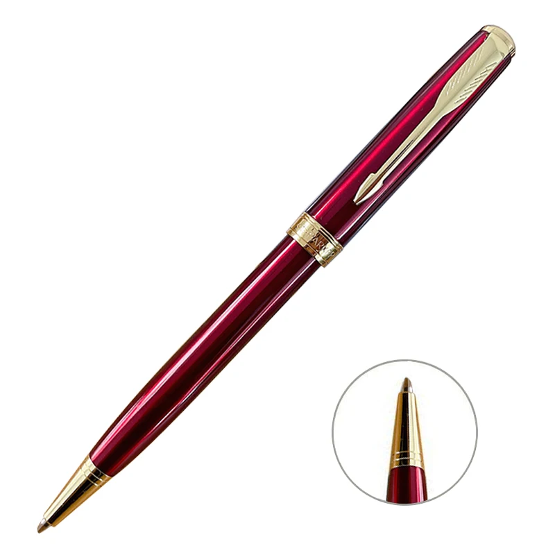 Hot New Classic Design Parker Brand Metal Ballpoint Pen Blue Ink Business Office Signature Ballpoint Pens